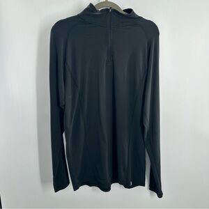 REI Co-op Quarter-Zip Tech Black Long Sleeve Shirt